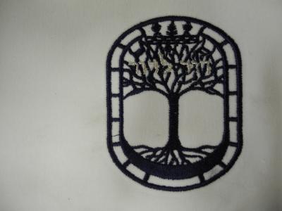 NEW WHITE VELVET BAG EMBROIDERED WITH THE TREE OF LIFE 